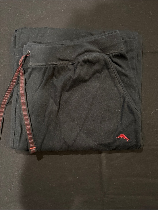 Tommy Bahama Other - Tommy Bahama Black Lounge Pants with Red logo and Drawcord